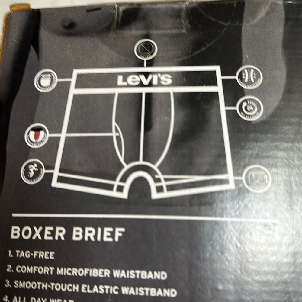 Levi’s 3-PK Microfiber Performance Boxer Briefs LG NWT
